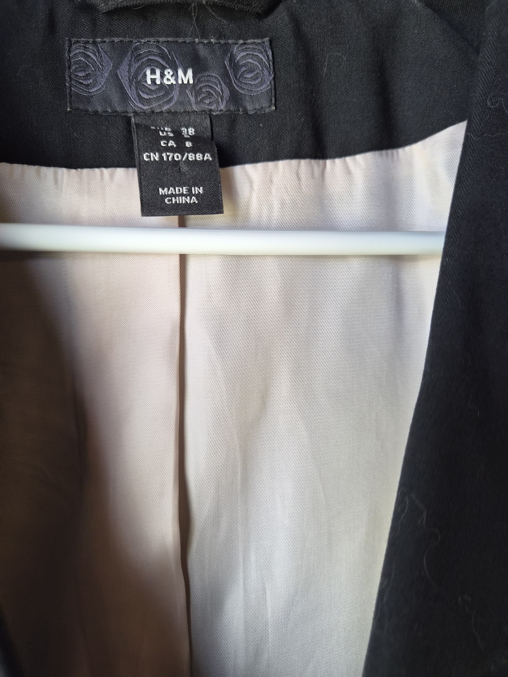 H&M Black Sleeveless Blazer Vest - Size 8 - Picture 2 of 6